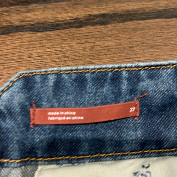 Anthropologie Pilcro high rise, pleated, wide-legged denim trousers, size 27 - Picture 4 of 7